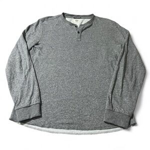 Men’s Marine Layer Rayon Blend Henley Shirt Gray Size Medium